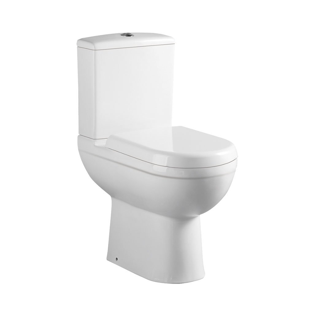 Eastbrook Dura High Level Close Coupled Toilet With Cistern And Soft Close Seat White