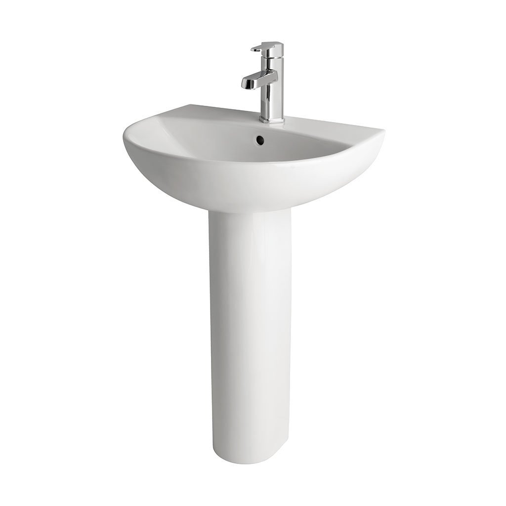 Eastbrook Farringdon/Northall Basin With Full Pedestal 550mm Wide 1 TH White