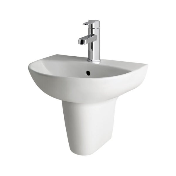 Eastbrook Farringdon/Northall Basin With Semi Pedestal 450mm Wide 1 TH White