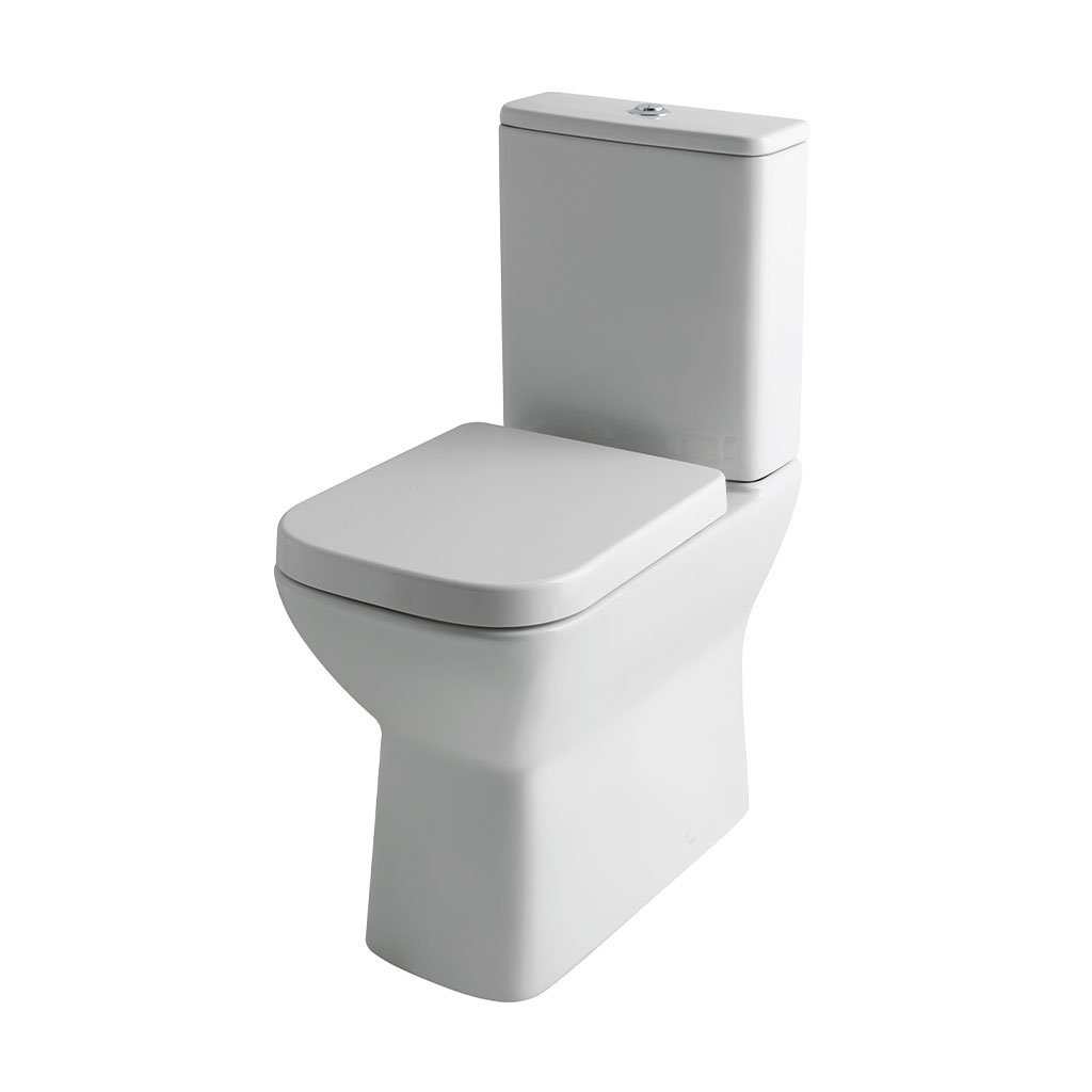 Eastbrook Collindale Rimless Comfort Height BTW Close Coupled Toilet With Cistern And Soft Close Seat White