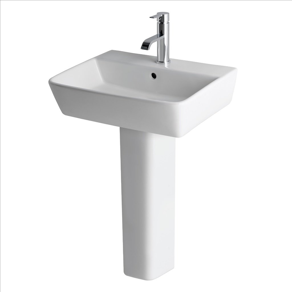 Eastbrook Bijou/Collindale Basin With Full Pedestal 550mm Wide 1 TH White