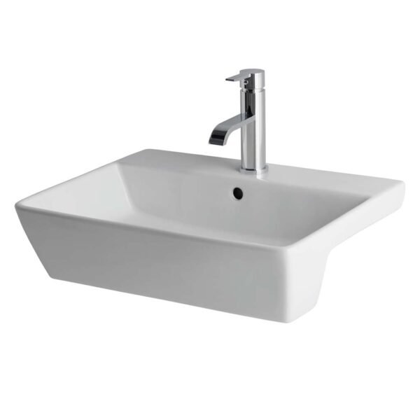 Eastbrook Bijou/Collindale Semi Recessed Basin 550mm Wide 1 TH White