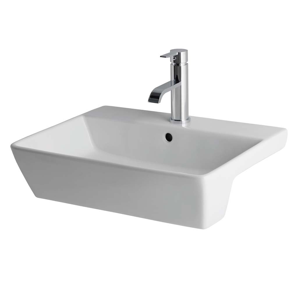 Eastbrook Bijou/Collindale Semi Recessed Basin 550mm Wide 1 TH White