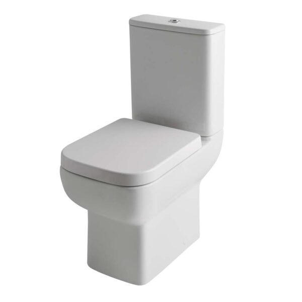 Eastbrook Bijou Rimless Close Coupled Toilet With Cistern And Soft Close Seat White