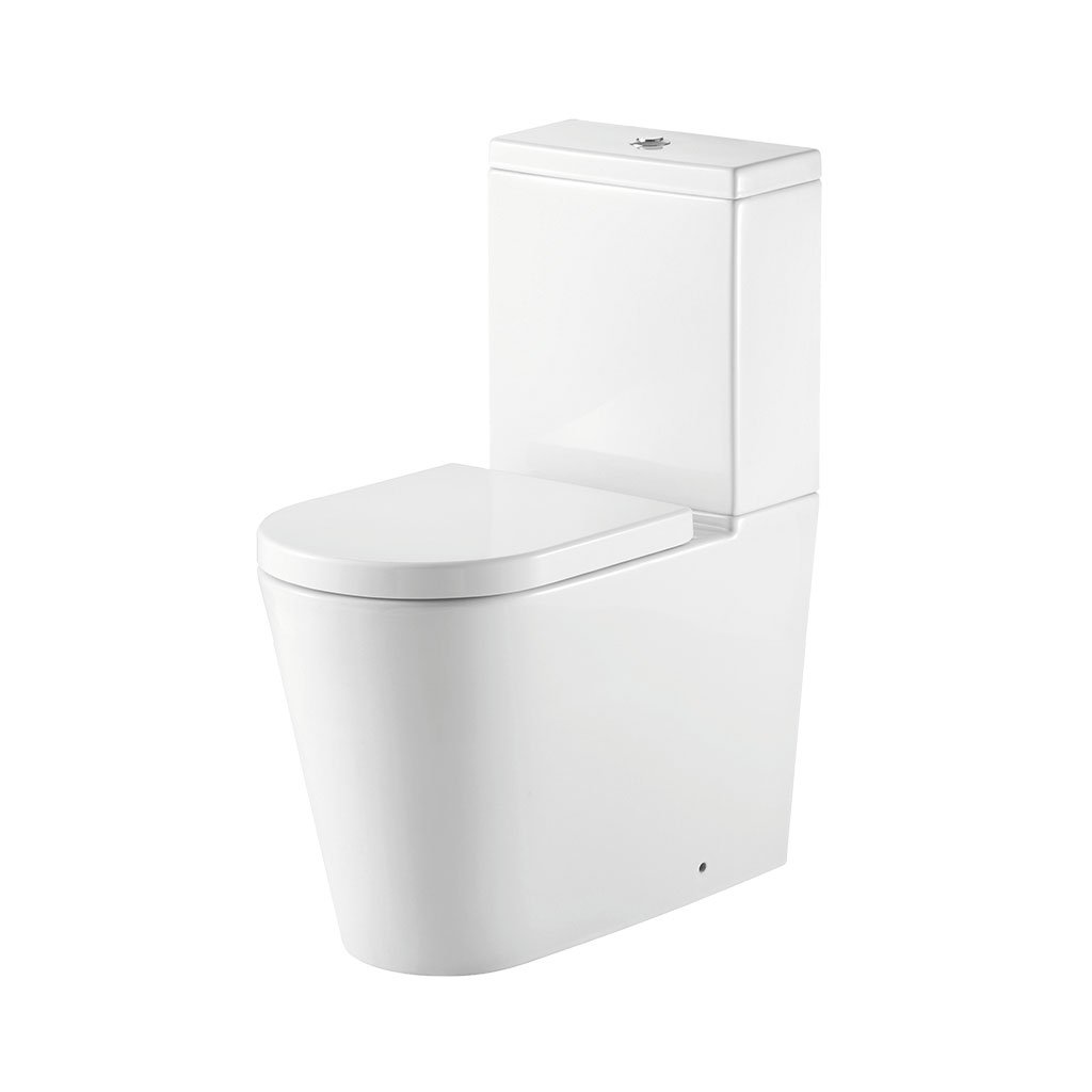 Eastbrook Metro Back To Wall Close Coupled Toilet With Cistern And Soft Close Seat White