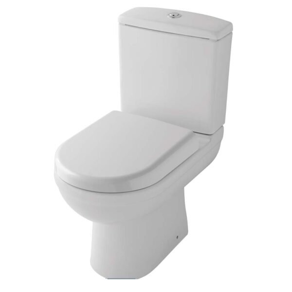 Eastbrook Dura Rimless Close Coupled Toilet With Cistern And Soft Close Seat White