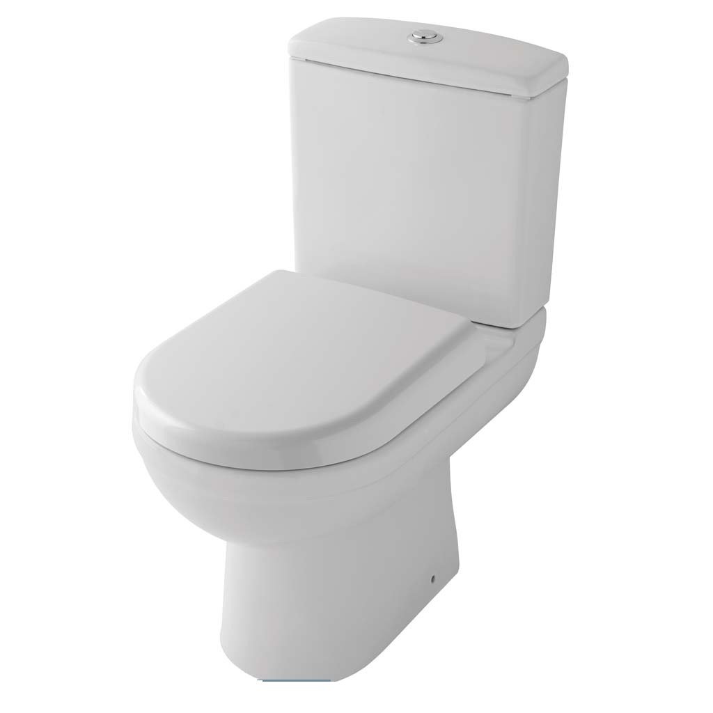 Eastbrook Dura Rimless Close Coupled Toilet With Cistern And Soft Close Seat White