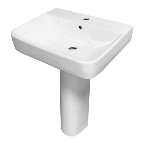 Eastbrook Beddington Basin With Full Pedestal 560mm Wide 1 TH White