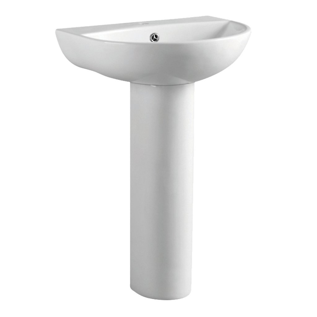 Eastbrook Osterley Basin With Full Pedestal 450mm Wide 1 TH White