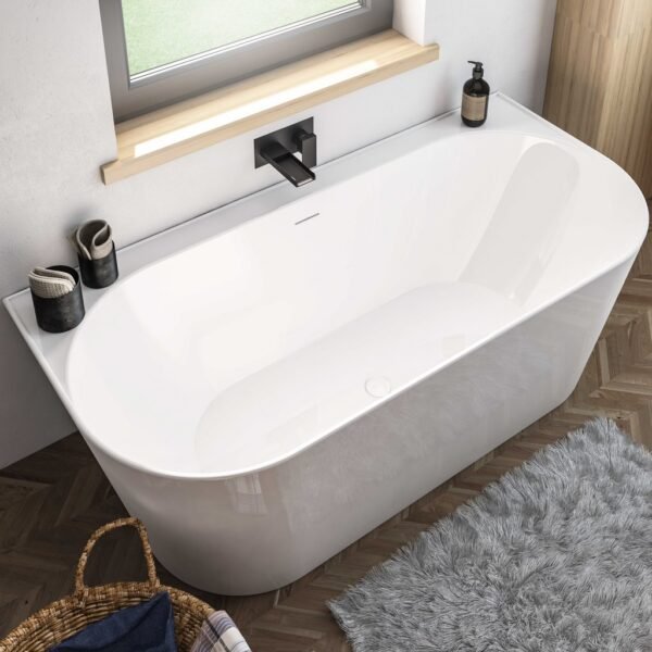 Eastbrook Brockland Freestanding Bath 1600mm x 750mm No TH White