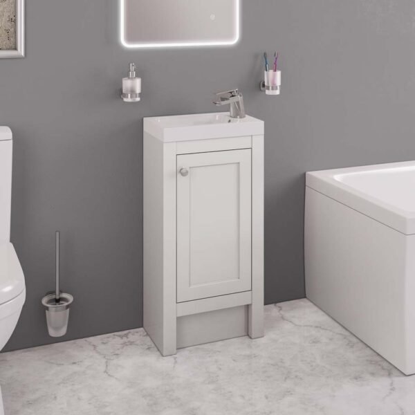 Eastbrook Hardwick 1 Door Floor Standing Vanity Unit With Basin 390mm Wide 1 Tap Hole