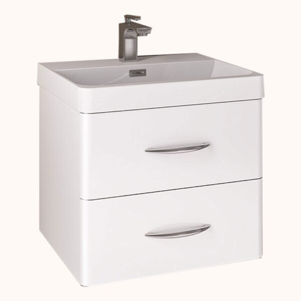 Eastbrook Cavone 2 Drawer Wall Hung Vanity Unit With Basin 800mm Wide 1 Tap Hole