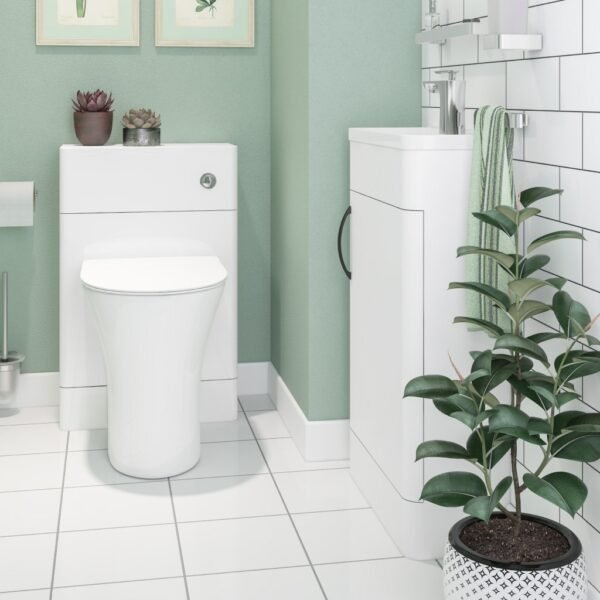 Eastbrook Cavone 1 Door Cloakroom Floorstanding Vanity Unit With Basin 1 RH TH - Image 2