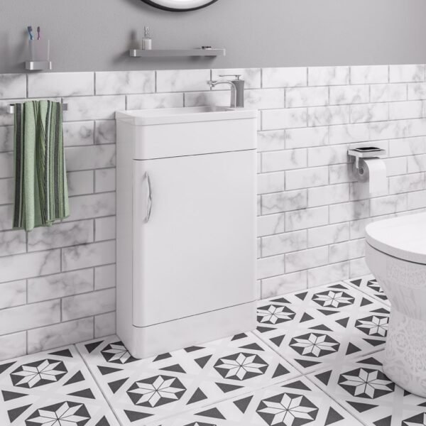 Eastbrook Cavone 1 Door Cloakroom Floorstanding Vanity Unit With Basin 1 RH TH - Image 3