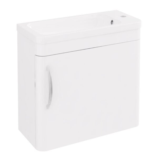 Eastbrook Cavone 1 Door Cloakroom Wall Hung Vanity Unit With Basin 500mm Wide 1 RH TH