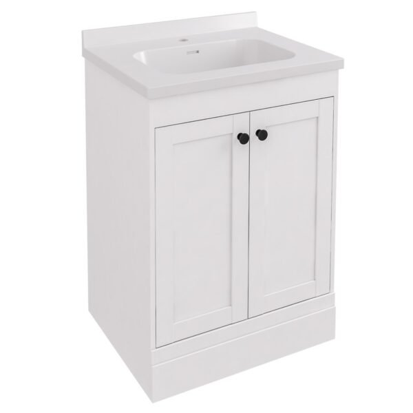 Eastbrook Hardwick 2 Door Floorstanding Vanity Unit With Ceramic Basin 590mm Wide 1 TH