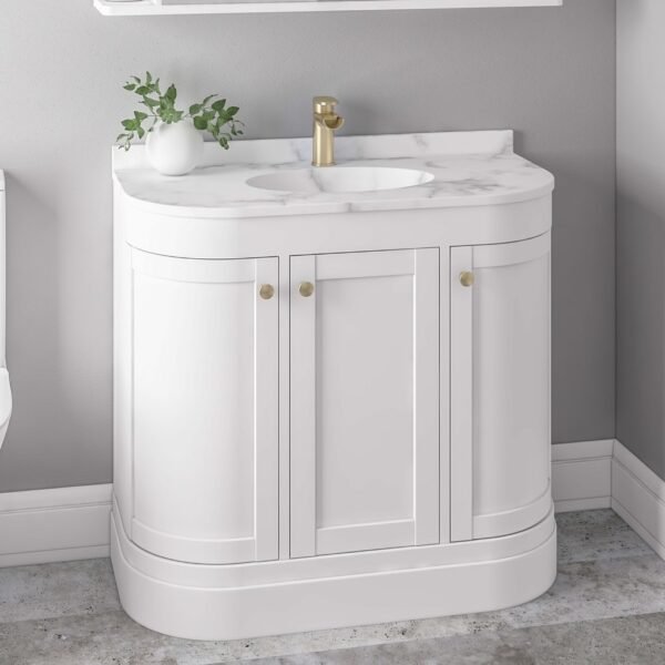 Eastbrook Hardwick 3 Door Floorstanding Vanity Unit With Quartz Basin 910mm Wide 1 TH