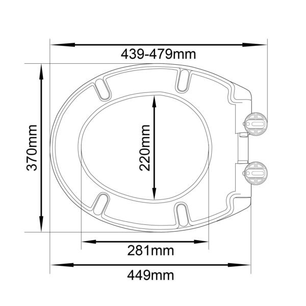 Eastbrook Rhone Soft Close Toilet Seat White - Image 2
