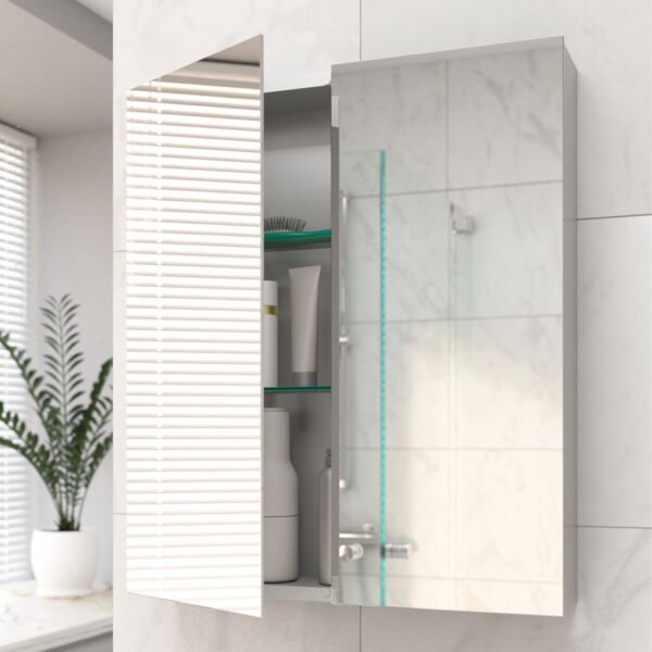 Eastbrook Bosini 2 Door Non Illuminated Mirror Cabinet White