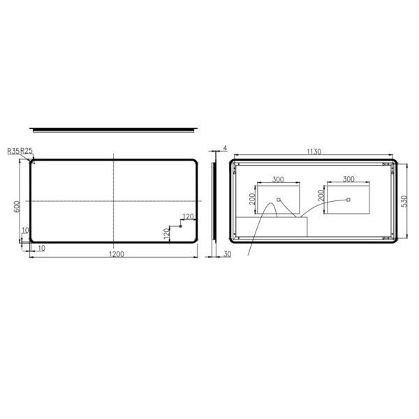 Eastbrook Orta Rectangular Illuminated Mirror - Image 4