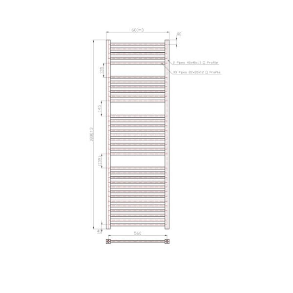 Eastbrook Biava Straight Heated Towel Rail Chrome - Image 19