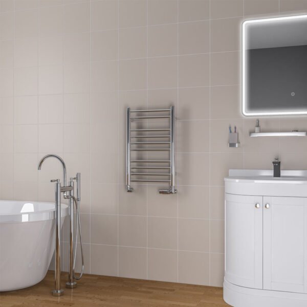 Eastbrook Biava Round Straight Heated Towel Rail Chrome - Image 2
