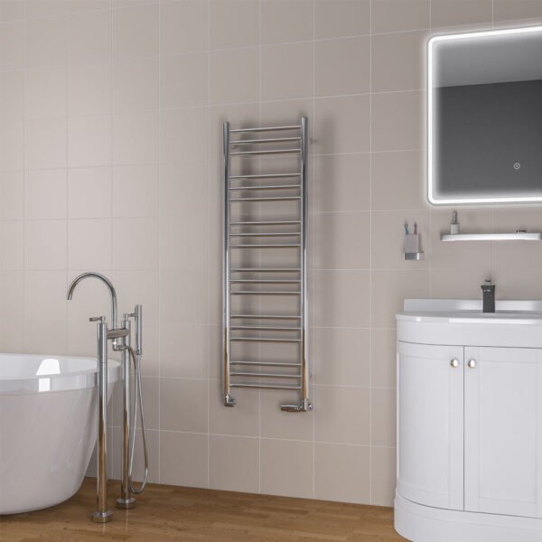 Eastbrook Biava Round Straight Heated Towel Rail Chrome - Image 5