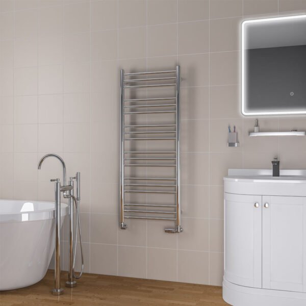 Eastbrook Biava Round Straight Heated Towel Rail Chrome - Image 6
