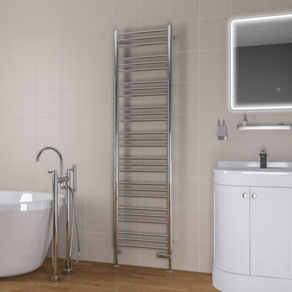 Eastbrook Biava Round Straight Heated Towel Rail Chrome - Image 9