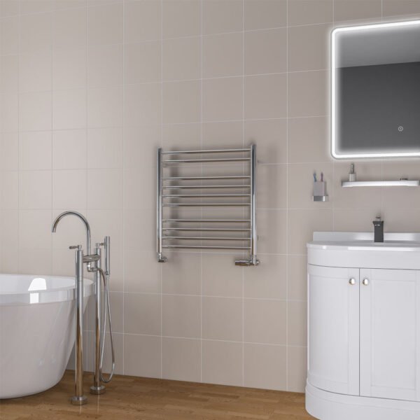 Eastbrook Biava Round Straight Heated Towel Rail Chrome - Image 4