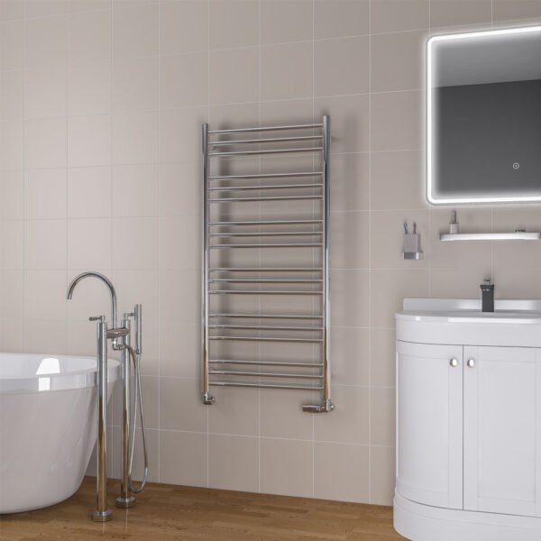 Eastbrook Biava Round Straight Heated Towel Rail Chrome - Image 7