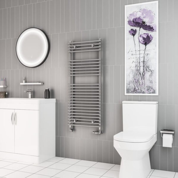 Eastbrook Biava Tube On Tube Designer Heated Towel Rail Chrome - Image 6