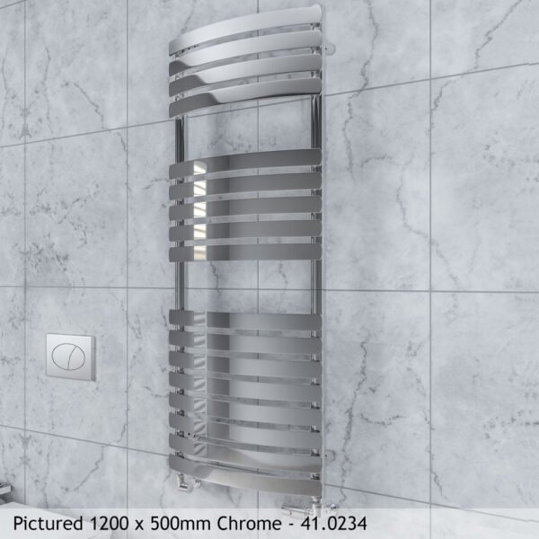 Eastbrook Staverton Tube on Tube Curve Heated Towel Rail Chrome