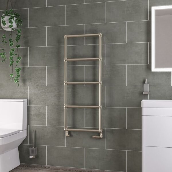 Eastbrook Stour Straight Heated Towel Rail Brushed Brass - Image 4
