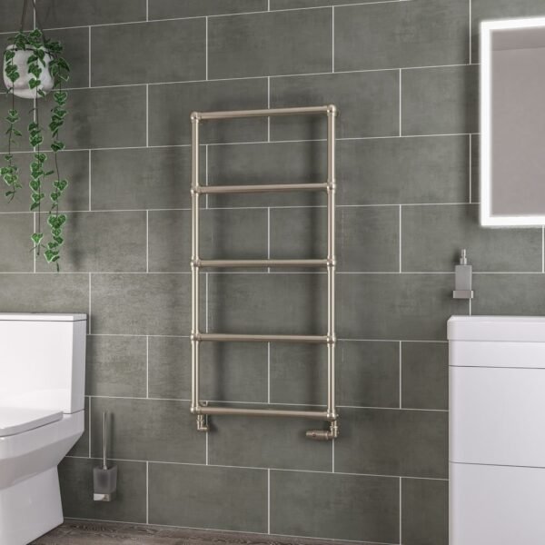 Eastbrook Stour Straight Heated Towel Rail Brushed Brass - Image 5