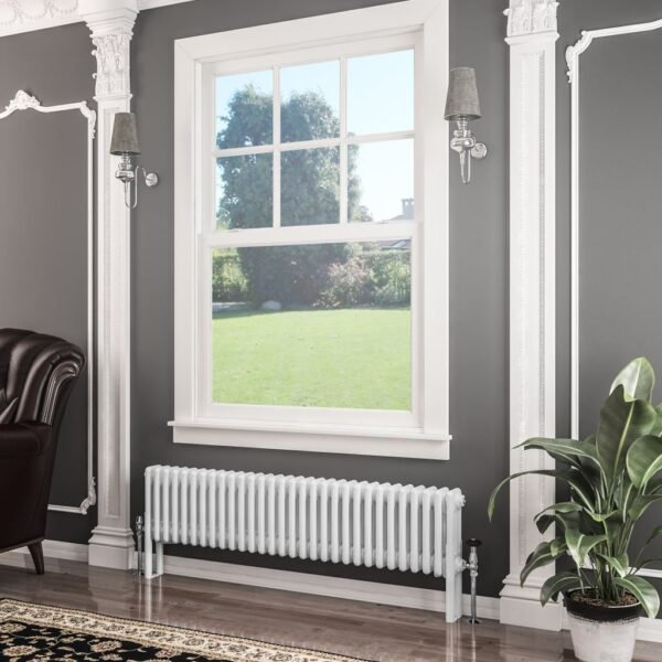 Eastbrook Imperia 3 Column Radiator Gloss White - Image 3