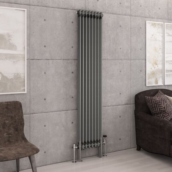 Eastbrook Imperia 2 Column Radiator Bare Metal - Image 5