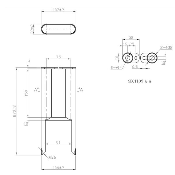 Eastbrook Imperia 3 Column Radiator Feet Pair Bare Metal - Image 2