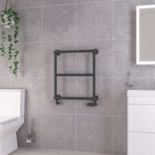 Eastbrook Stour Straight Heated Towel Rail Matt Anthracite - Image 3