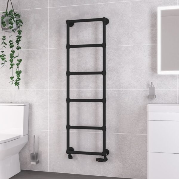 Eastbrook Stour Straight Heated Towel Rail Matt Black - Image 6
