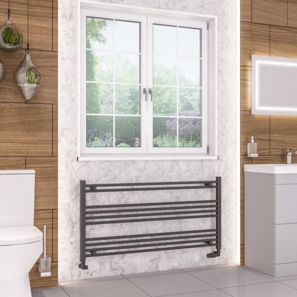 Eastbrook Wendover Straight Heated Towel Rail Matt Anthracite - Image 11