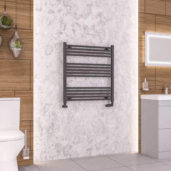Eastbrook Wendover Straight Heated Towel Rail Matt Anthracite - Image 16