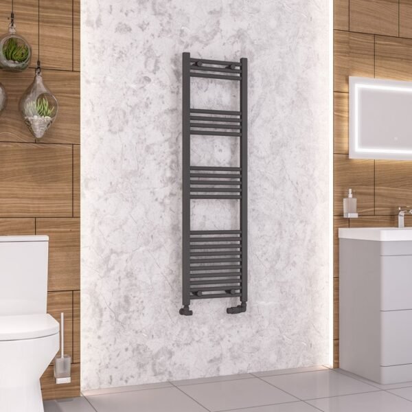 Eastbrook Wendover Straight Heated Towel Rail Matt Anthracite - Image 27