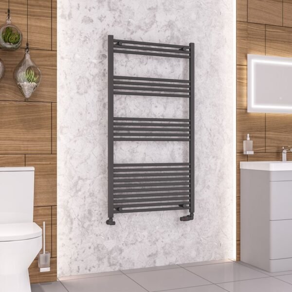 Eastbrook Wendover Straight Heated Towel Rail Matt Anthracite - Image 30