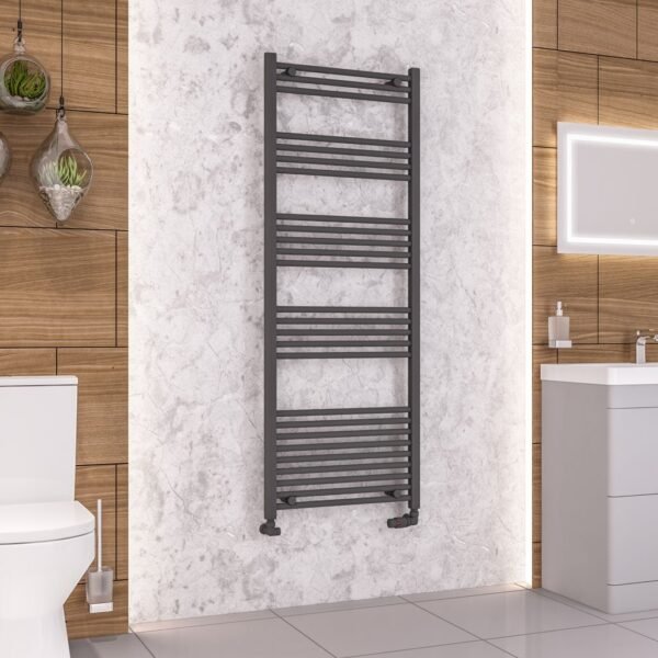 Eastbrook Wendover Straight Heated Towel Rail Matt Anthracite - Image 34