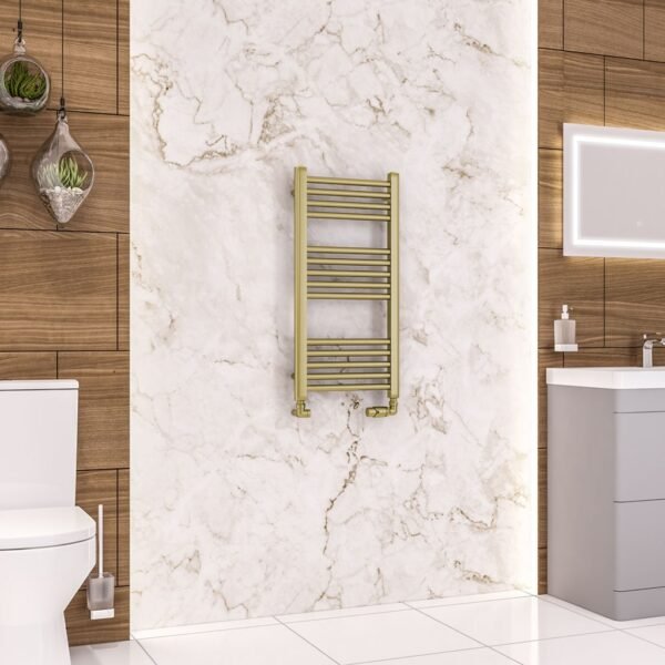 Eastbrook Wendover Straight Heated Towel Rail Brushed Brass - Image 7