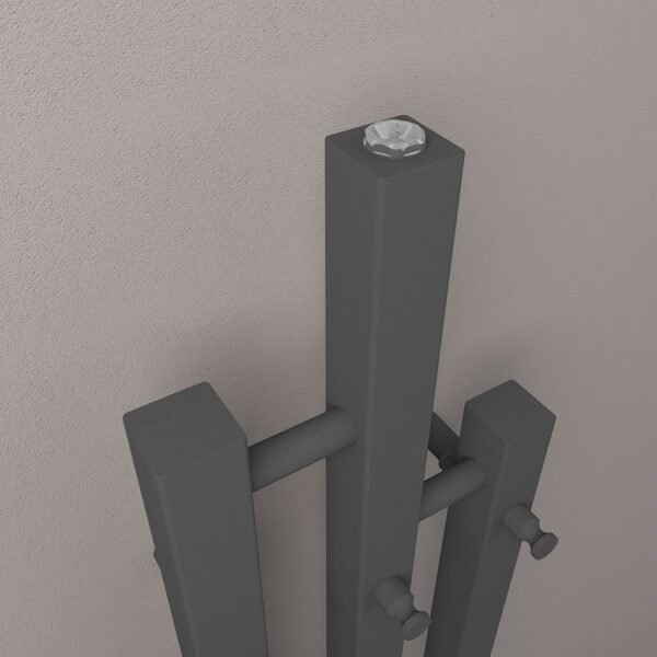 Eastbrook Conwy Designer Radiator 1200mm x 260mm Matt Anthracite - Image 4