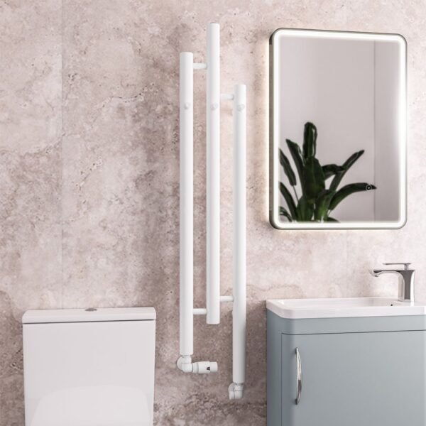 Eastbrook Portchester Designer Radiator 1200mm x 260mm Matt White - Image 3