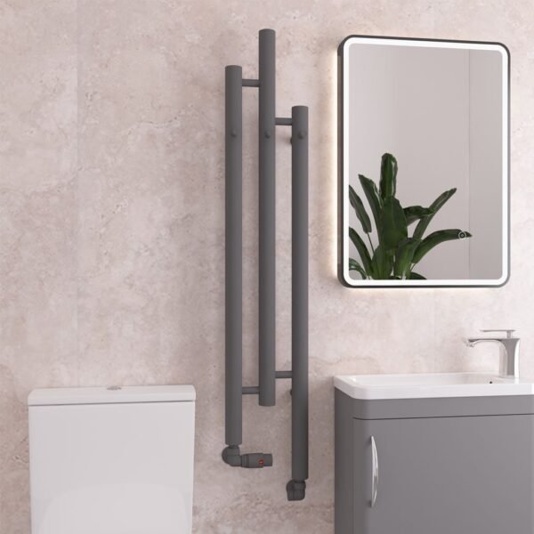 Eastbrook Portchester Designer Radiator 1200mm x 260mm Matt Anthracite - Image 3