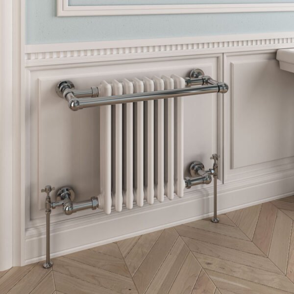 Eastbrook Coln Heated Towel Rail 510mm x 680mm Chrome/White